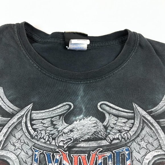 Liquid Blue Lynyrd Skynyrd Shirt Men's Large Grey Trashed Southern Rock Tie Dye - Picture 4 of 10